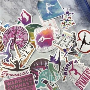 Colorful Gymnastics Sticker Collection